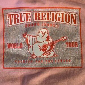 True Religion Pink Jogger Set Pink Hoodie And Pink Sweatpants For Girls Size Med